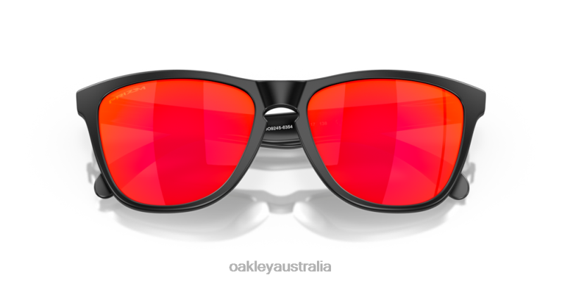 Frogskins (Low Bridge Fit) Prizm Ruby Lenses, Matte Black Frame Oakley2ZJX810