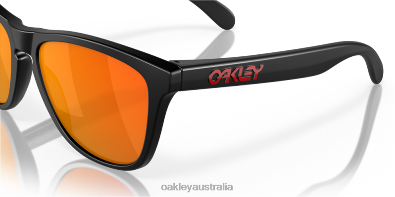 Frogskins (Low Bridge Fit) Prizm Ruby Lenses, Matte Black Frame Oakley2ZJX810