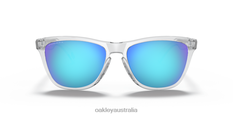 Frogskins (Low Bridge Fit) Prizm Sapphire Lenses, Crystal Clear Frame Oakley2ZJX817