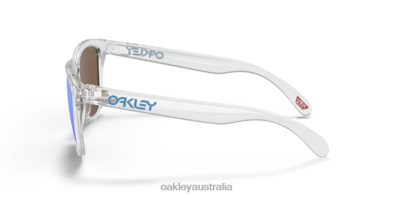 Frogskins (Low Bridge Fit) Prizm Sapphire Lenses, Crystal Clear Frame Oakley2ZJX817