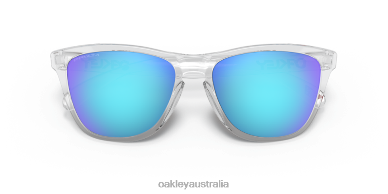 Frogskins (Low Bridge Fit) Prizm Sapphire Lenses, Crystal Clear Frame Oakley2ZJX817