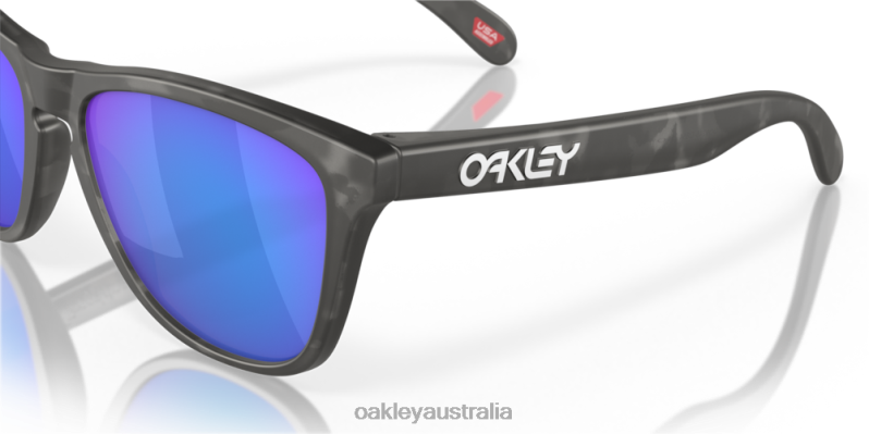 Frogskins (Low Bridge Fit) Prizm Sapphire Polarized Lenses, Matte Black Tortoise Frame Oakley2ZJX821