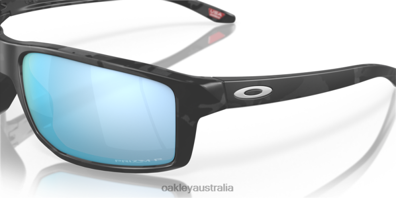 Gibston Prizm Deep Water Polarized Lenses, Matte Black Camo Frame Oakley2ZJX392
