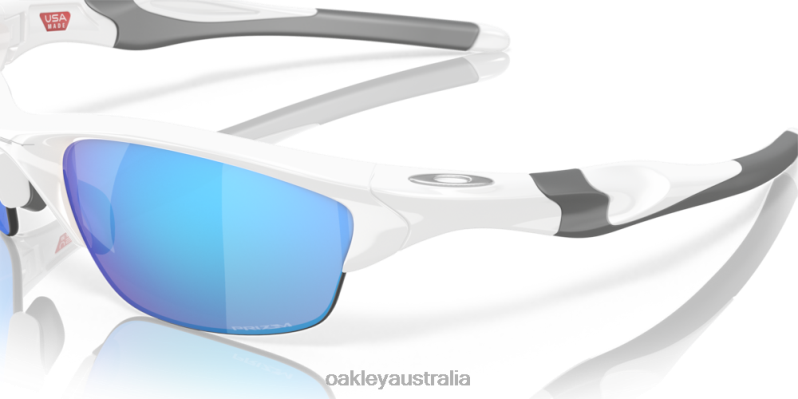 Half Jacket 2.0 (Low Bridge Fit) Prizm Sapphire Lenses, White Frame Oakley2ZJX684