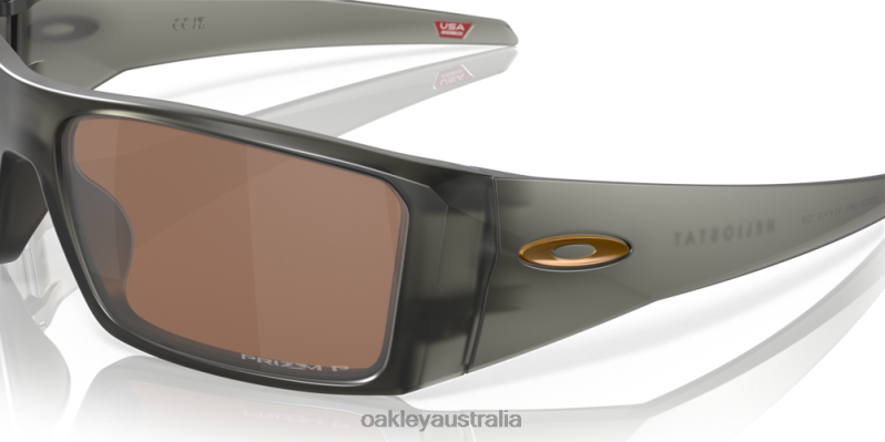 Heliostat Prizm Tungsten Polarized Lenses, Matte Grey Smoke Frame Oakley2ZJX757