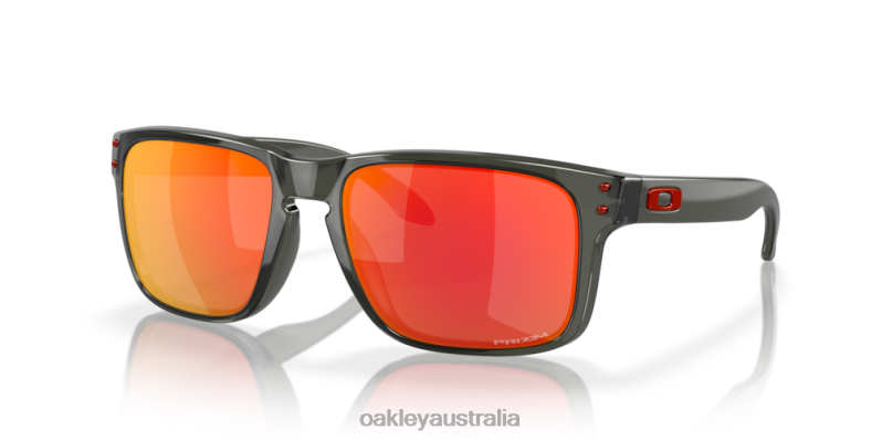 Holbrook (Low Bridge Fit) Prizm Ruby Lenses, Grey Smoke Frame Oakley2ZJX789