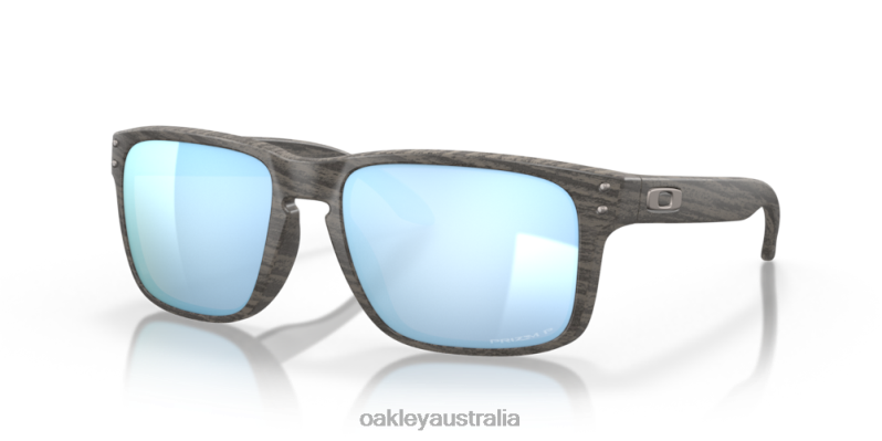 Holbrook Woodgrain Collection Prizm Deep Water Polarized Lenses, Woodgrain Frame Oakley2ZJX66