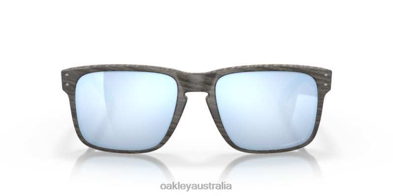Holbrook Woodgrain Collection Prizm Deep Water Polarized Lenses, Woodgrain Frame Oakley2ZJX66