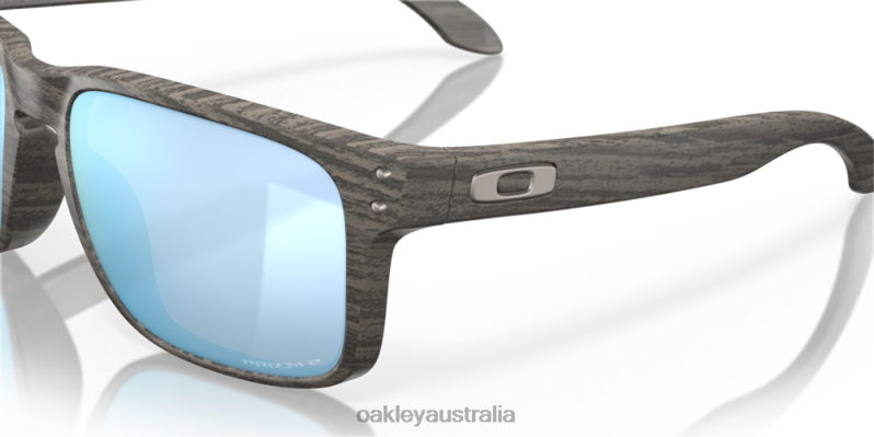 Holbrook Woodgrain Collection Prizm Deep Water Polarized Lenses, Woodgrain Frame Oakley2ZJX66