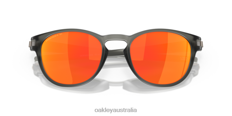 Latch (Low Bridge Fit) Prizm Ruby Polarized Lenses, Matte Grey Smoke Frame Oakley2ZJX912