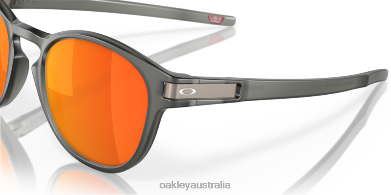 Latch (Low Bridge Fit) Prizm Ruby Polarized Lenses, Matte Grey Smoke Frame Oakley2ZJX912