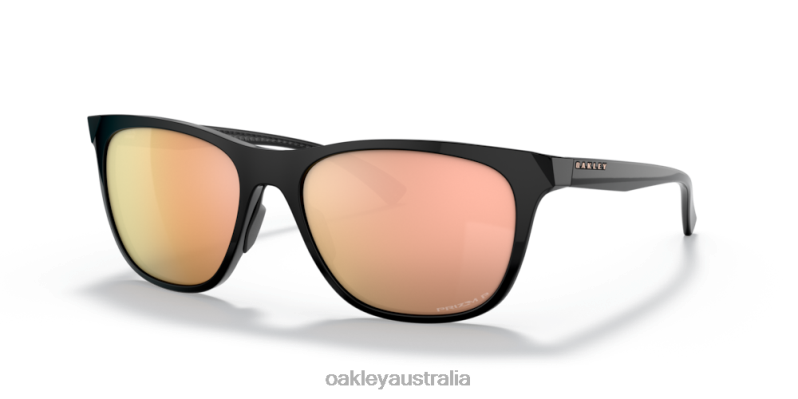 Leadline Prizm Rose Gold Polarized Lenses, Polished Black Frame Oakley2ZJX1072 - Click Image to Close