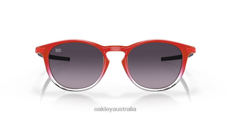 Pitchman R Fabio Quartararo Collection Prizm Grey Gradient Lenses, Red Fade Frame Oakley2ZJX294