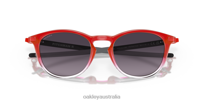 Pitchman R Fabio Quartararo Collection Prizm Grey Gradient Lenses, Red Fade Frame Oakley2ZJX294