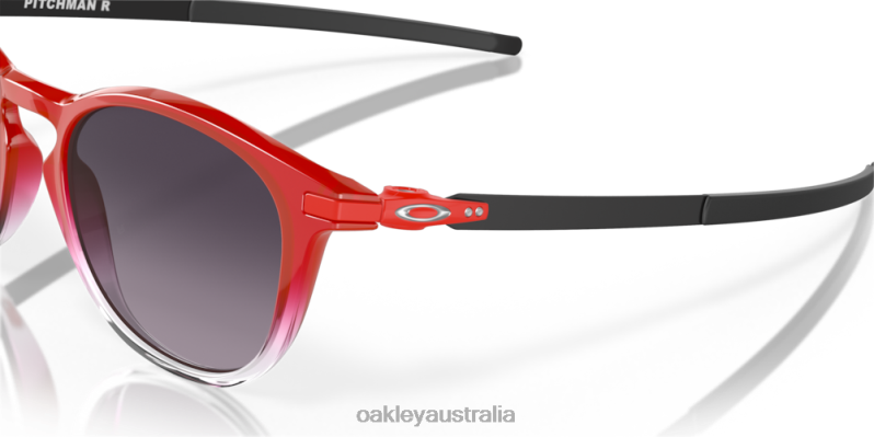 Pitchman R Fabio Quartararo Collection Prizm Grey Gradient Lenses, Red Fade Frame Oakley2ZJX294
