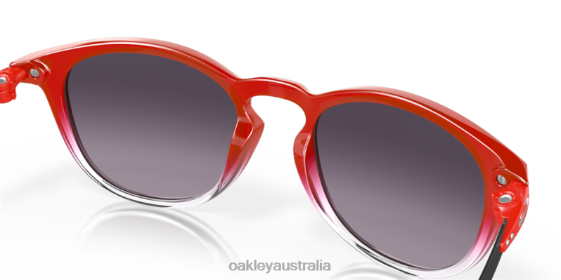 Pitchman R Fabio Quartararo Collection Prizm Grey Gradient Lenses, Red Fade Frame Oakley2ZJX294