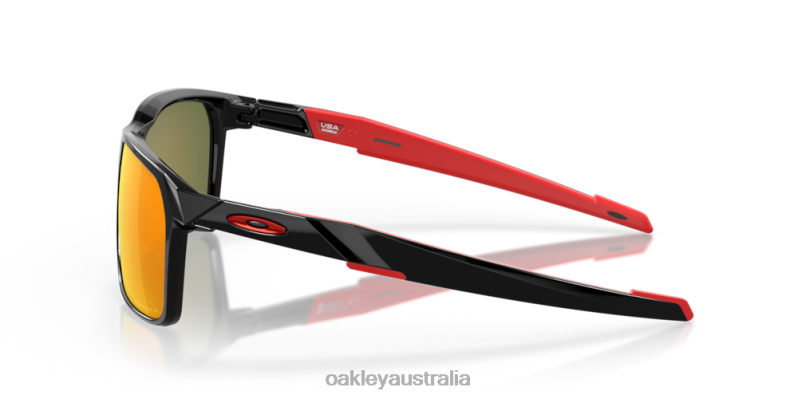 Portal X Prizm Ruby Polarized Lenses, Polished Black Frame Oakley2ZJX338