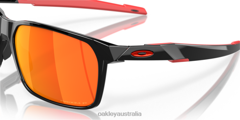 Portal X Prizm Ruby Polarized Lenses, Polished Black Frame Oakley2ZJX338