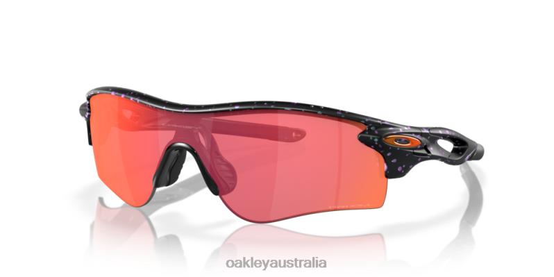 RadarLock Path (Low Bridge Fit) Ascend Collection Prizm Trail Torch Lenses, Matte Green Purple Colorshift Splatter Frame Oakley2ZJX720 - Click Image to Close