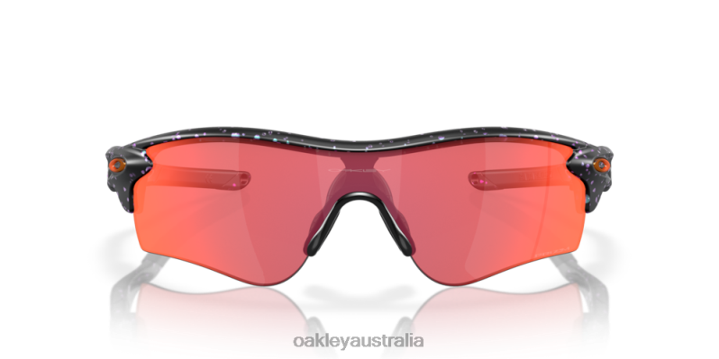 RadarLock Path (Low Bridge Fit) Ascend Collection Prizm Trail Torch Lenses, Matte Green Purple Colorshift Splatter Frame Oakley2ZJX720