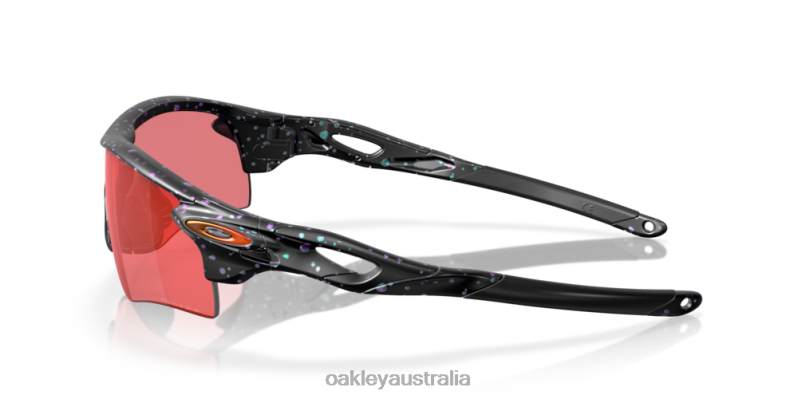 RadarLock Path (Low Bridge Fit) Ascend Collection Prizm Trail Torch Lenses, Matte Green Purple Colorshift Splatter Frame Oakley2ZJX720