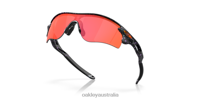 RadarLock Path (Low Bridge Fit) Ascend Collection Prizm Trail Torch Lenses, Matte Green Purple Colorshift Splatter Frame Oakley2ZJX720