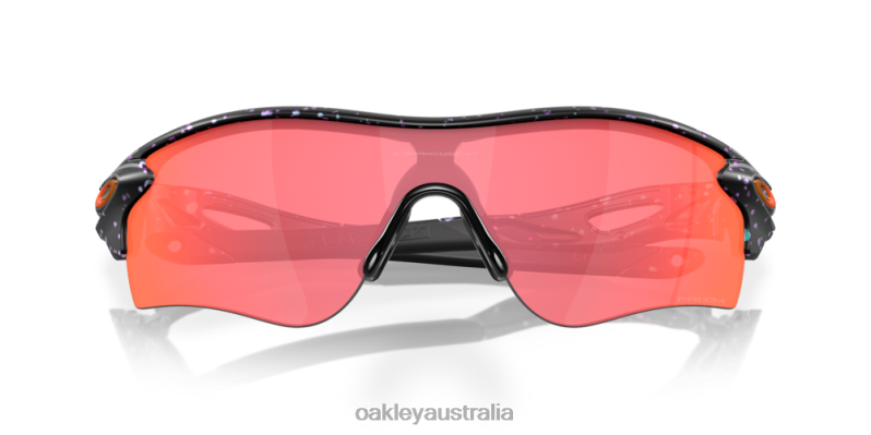 RadarLock Path (Low Bridge Fit) Ascend Collection Prizm Trail Torch Lenses, Matte Green Purple Colorshift Splatter Frame Oakley2ZJX720