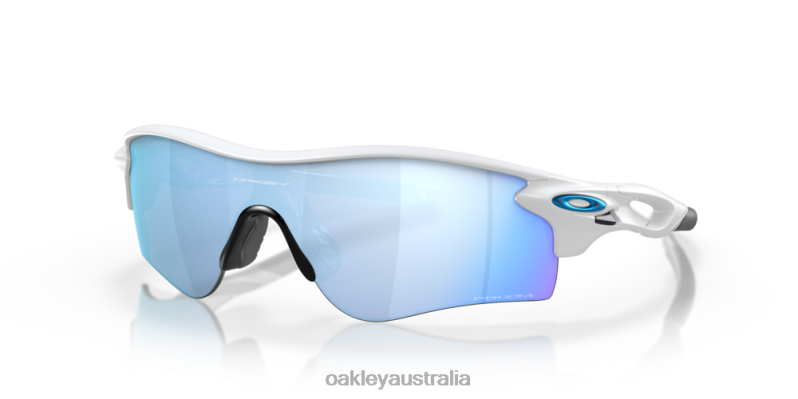 RadarLock Path (Low Bridge Fit) Prizm Deep Water Polarized Lenses, Matte White Frame Oakley2ZJX719
