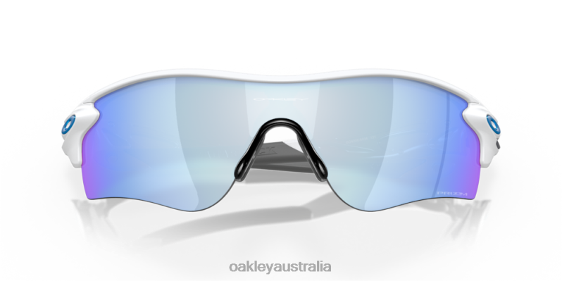 RadarLock Path (Low Bridge Fit) Prizm Deep Water Polarized Lenses, Matte White Frame Oakley2ZJX719
