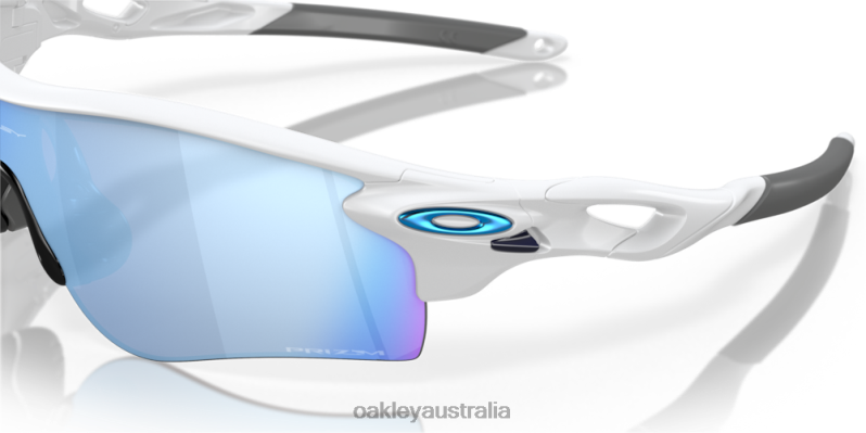 RadarLock Path (Low Bridge Fit) Prizm Deep Water Polarized Lenses, Matte White Frame Oakley2ZJX719