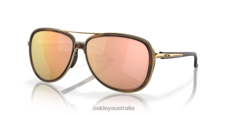 Split Time Prizm Rose Gold Polarized Lenses, Brown Tortoise Frame Oakley2ZJX438