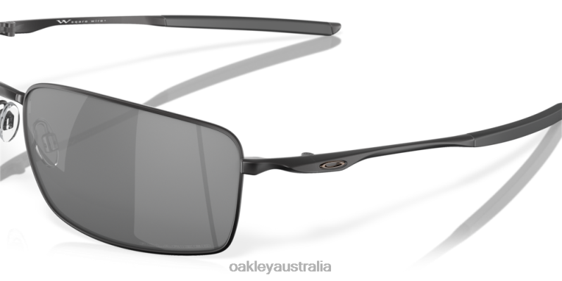 Square Wire Black Iridium Polarized Lenses, Matte Black Frame Oakley2ZJX496