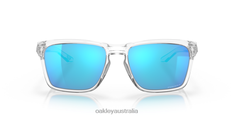 Sylas (Low Bridge Fit) Prizm Sapphire Lenses, Polished Clear Frame Oakley2ZJX962