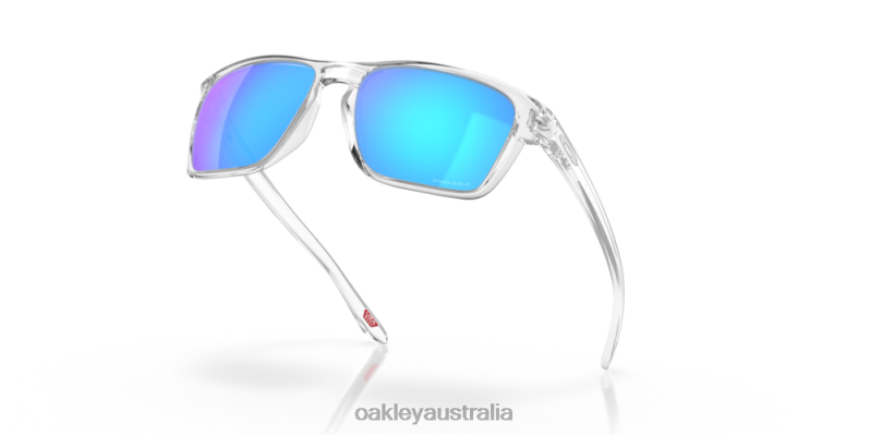 Sylas (Low Bridge Fit) Prizm Sapphire Lenses, Polished Clear Frame Oakley2ZJX962