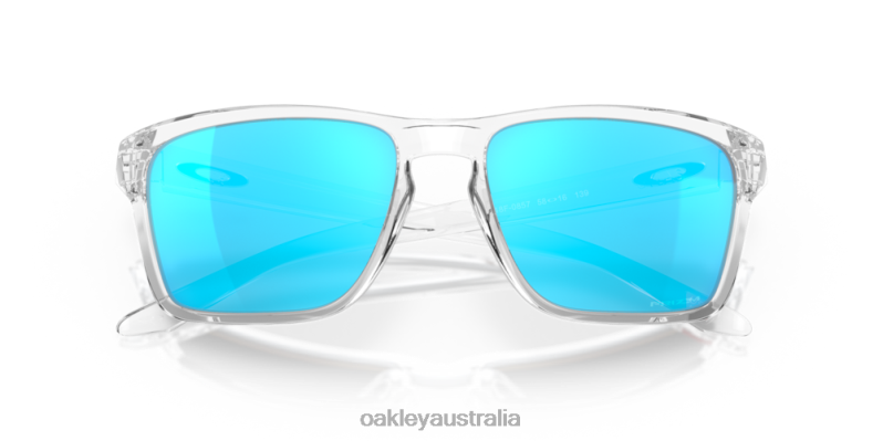Sylas (Low Bridge Fit) Prizm Sapphire Lenses, Polished Clear Frame Oakley2ZJX962