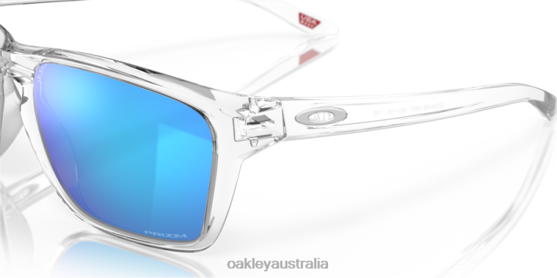 Sylas (Low Bridge Fit) Prizm Sapphire Lenses, Polished Clear Frame Oakley2ZJX962