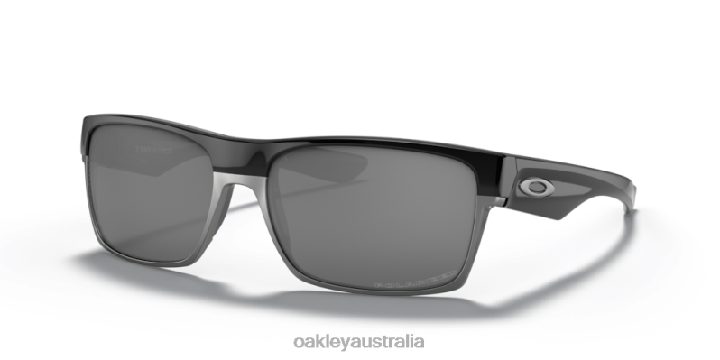 TwoFace (Low Bridge Fit) Black Iridium Polarized Lenses, Polished Black Frame Oakley2ZJX846