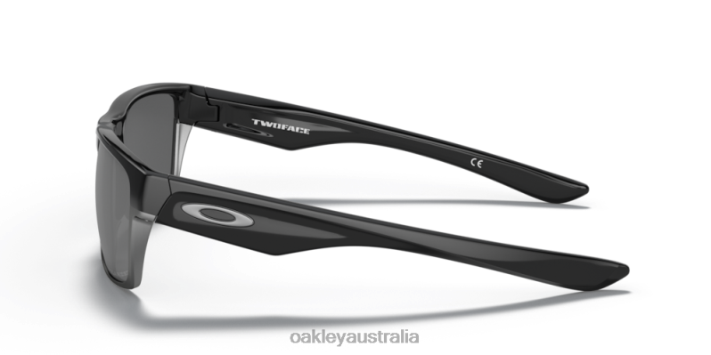 TwoFace (Low Bridge Fit) Black Iridium Polarized Lenses, Polished Black Frame Oakley2ZJX846