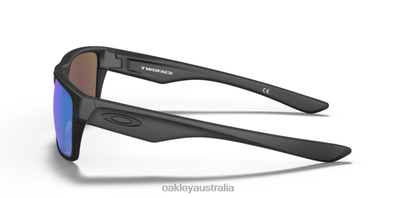 TwoFace (Low Bridge Fit) Prizm Sapphire Lenses, Steel Frame Oakley2ZJX848