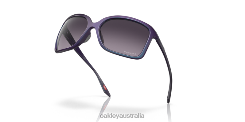 Wildrye Prizm Grey Gradient Lenses, Matte Cyan/Purple Colorshift Frame Oakley2ZJX293