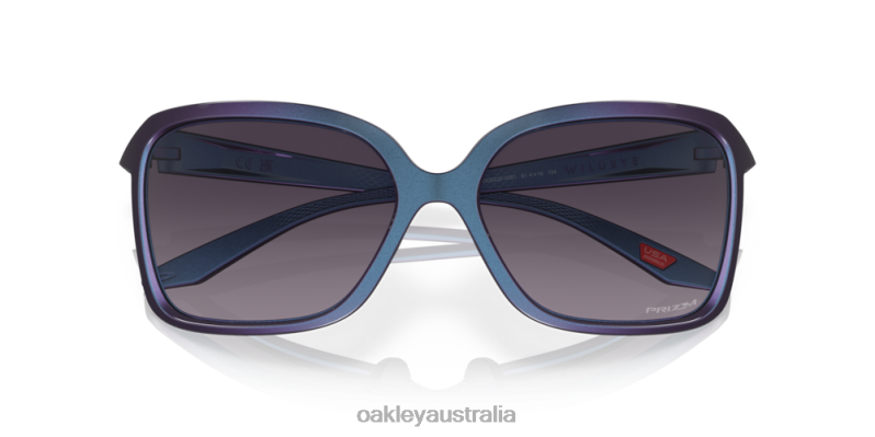 Wildrye Prizm Grey Gradient Lenses, Matte Cyan/Purple Colorshift Frame Oakley2ZJX293
