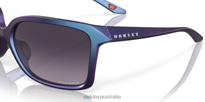 Wildrye Prizm Grey Gradient Lenses, Matte Cyan/Purple Colorshift Frame Oakley2ZJX293