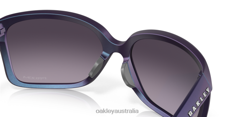 Wildrye Prizm Grey Gradient Lenses, Matte Cyan/Purple Colorshift Frame Oakley2ZJX293