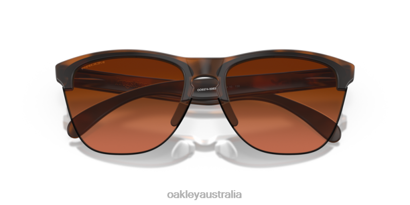 Frogskins Lite Prizm Brown Gradient Lenses, Matte Brown Tortoise Frame Oakley2ZJX214