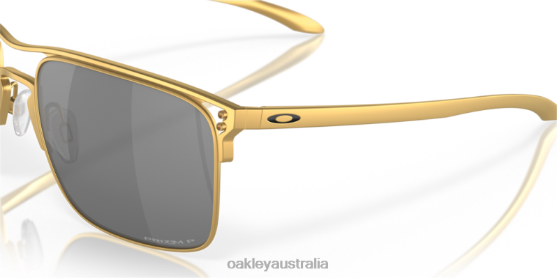Holbrook TI Prizm Black Polarized Lenses, Satin Gold Frame Oakley2ZJX47