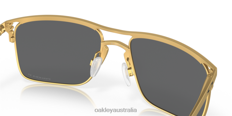 Holbrook TI Prizm Black Polarized Lenses, Satin Gold Frame Oakley2ZJX47