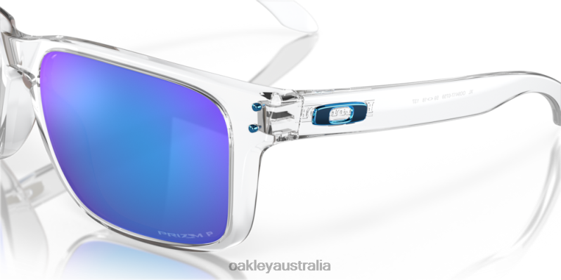 Holbrook XL Prizm Sapphire Polarized Lenses, Polished Clear Frame Oakley2ZJX6
