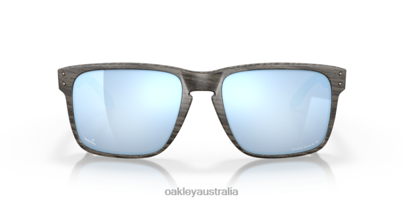 Holbrook XL Woodgrain Collection Prizm Deep Water Polarized Lenses, Woodgrain Frame Oakley2ZJX9