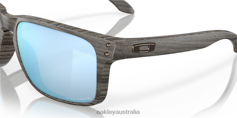 Holbrook XL Woodgrain Collection Prizm Deep Water Polarized Lenses, Woodgrain Frame Oakley2ZJX9