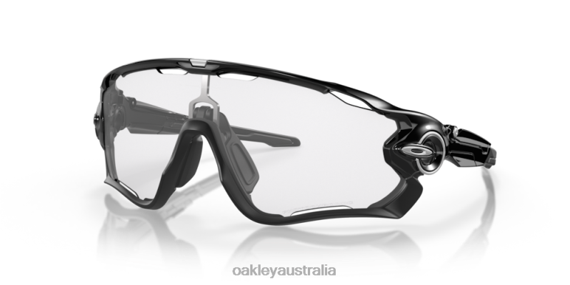 Jawbreaker Clear To Black Iridium Photochromic Lenses, Polished Black Frame Oakley2ZJX400
